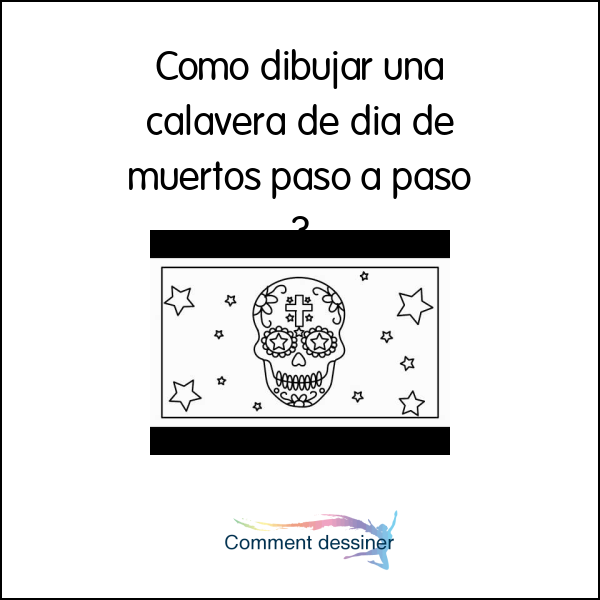 Como dibujar una calavera de dia de muertos paso a paso